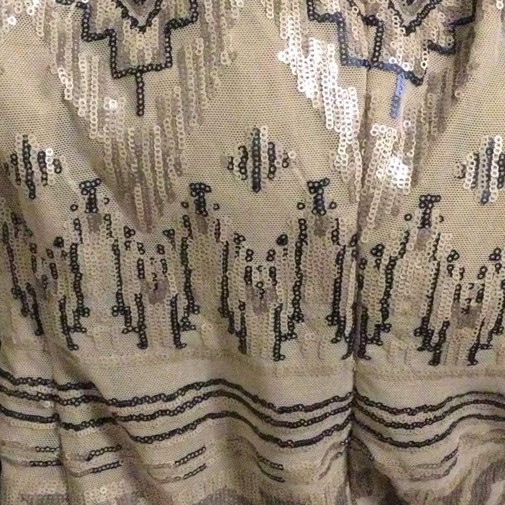 Blue White Sequin